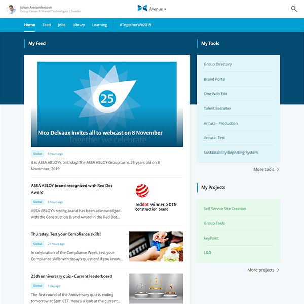 ASSA ABLOY Intranet ASSA ABLOY Intranet